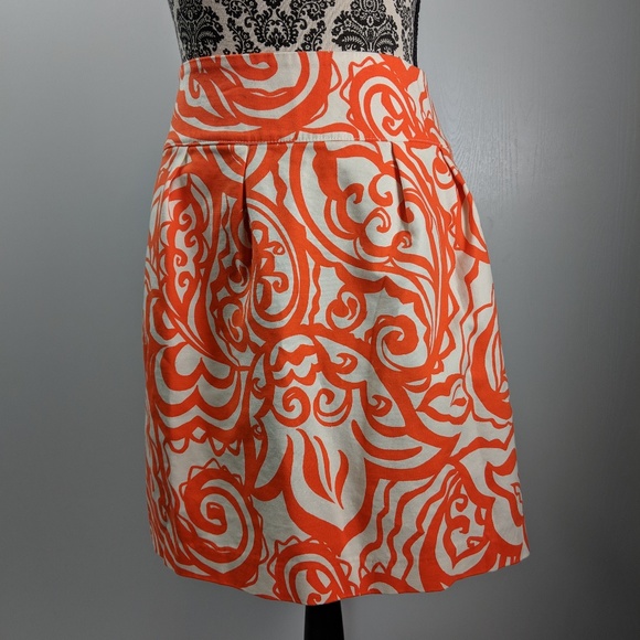 Merona Dresses & Skirts - Merona skirt size XXL orange white geometric